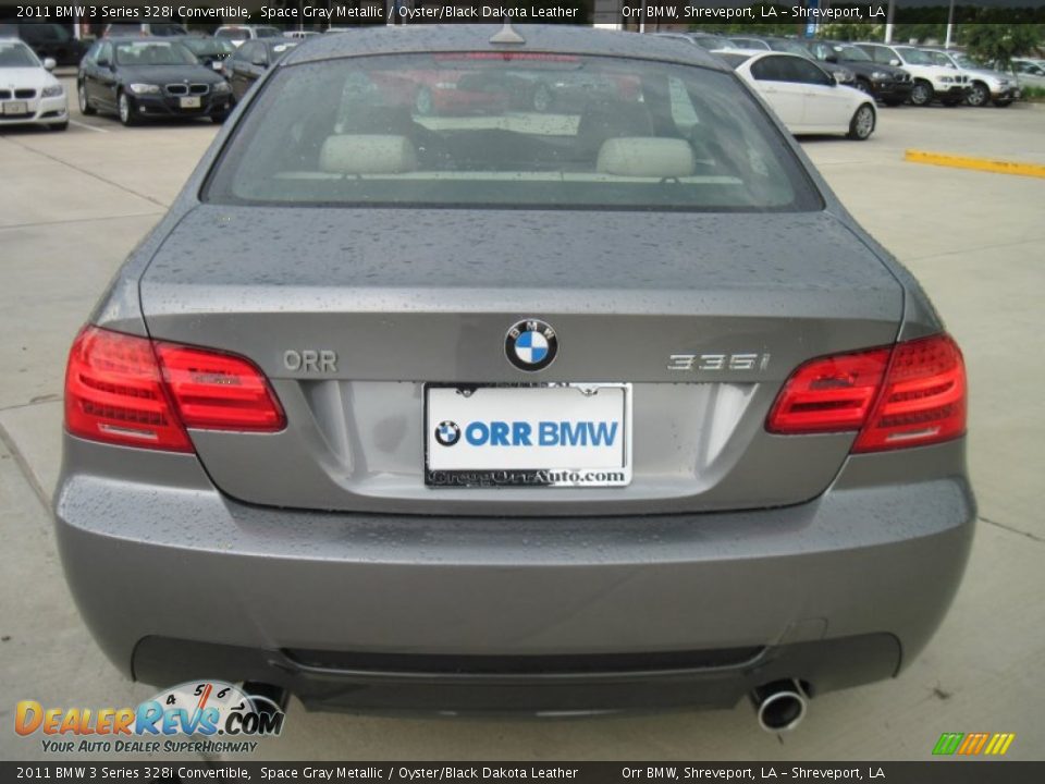 2011 BMW 3 Series 328i Convertible Space Gray Metallic / Oyster/Black Dakota Leather Photo #6