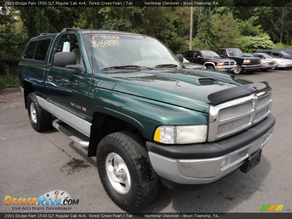 2001 Dodge Ram 1500 SLT Regular Cab 4x4 Forest Green Pearl / Tan Photo #1