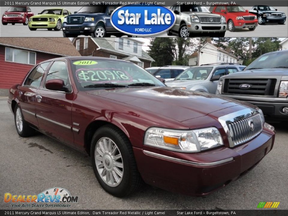 2011 Mercury Grand Marquis LS Ultimate Edition Dark Toreador Red Metallic / Light Camel Photo #1