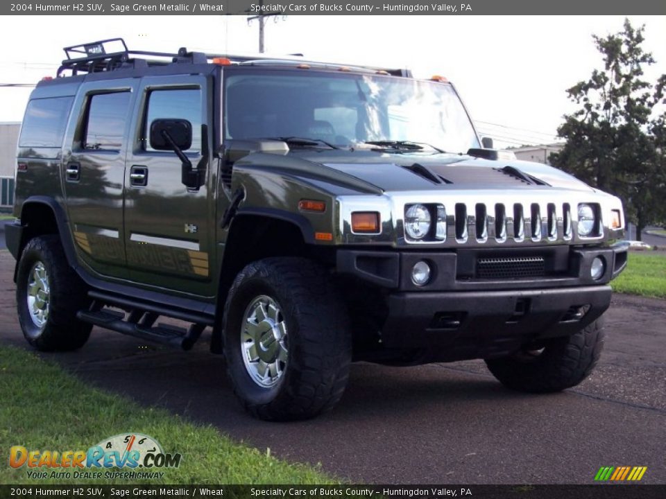 2004 Hummer H2 SUV Sage Green Metallic / Wheat Photo #10