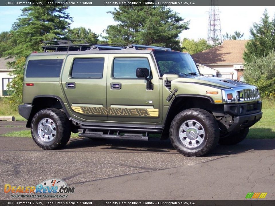 Sage Green Metallic 2004 Hummer H2 SUV Photo #12