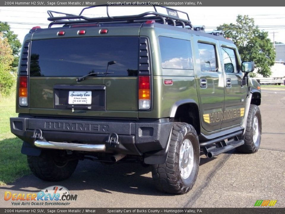 2004 Hummer H2 SUV Sage Green Metallic / Wheat Photo #16