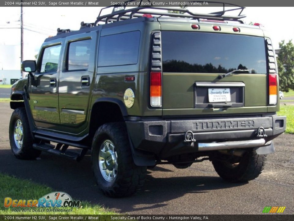 2004 Hummer H2 SUV Sage Green Metallic / Wheat Photo #17