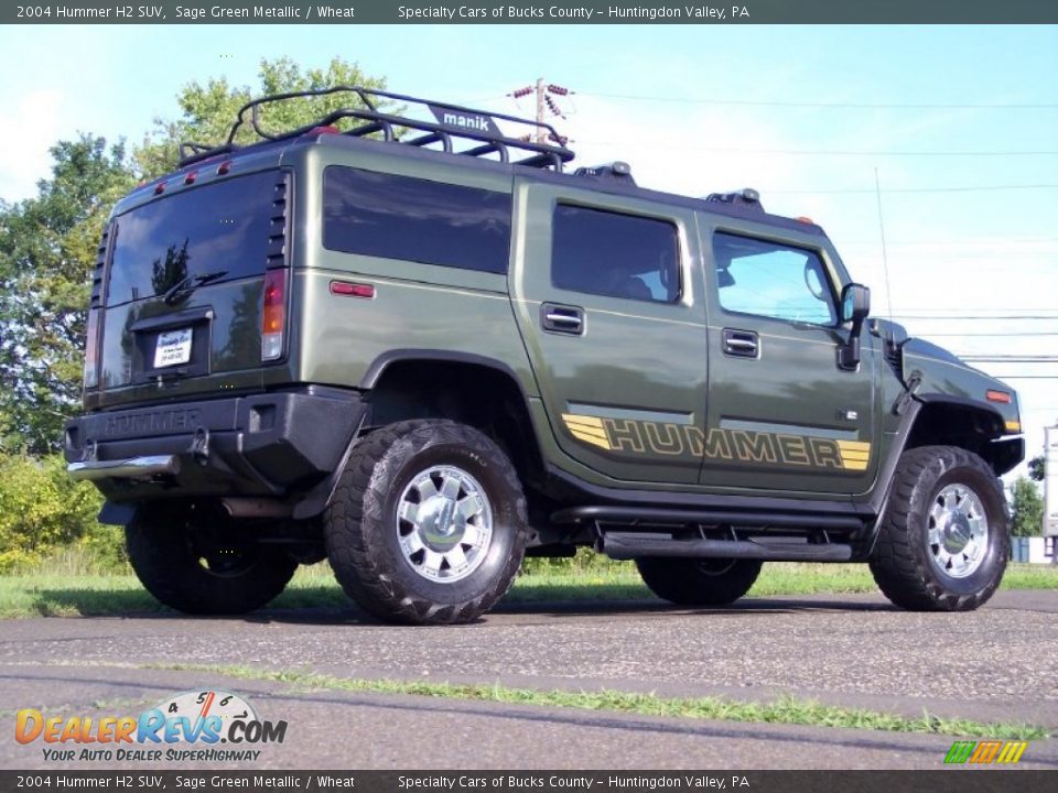 2004 Hummer H2 SUV Sage Green Metallic / Wheat Photo #19