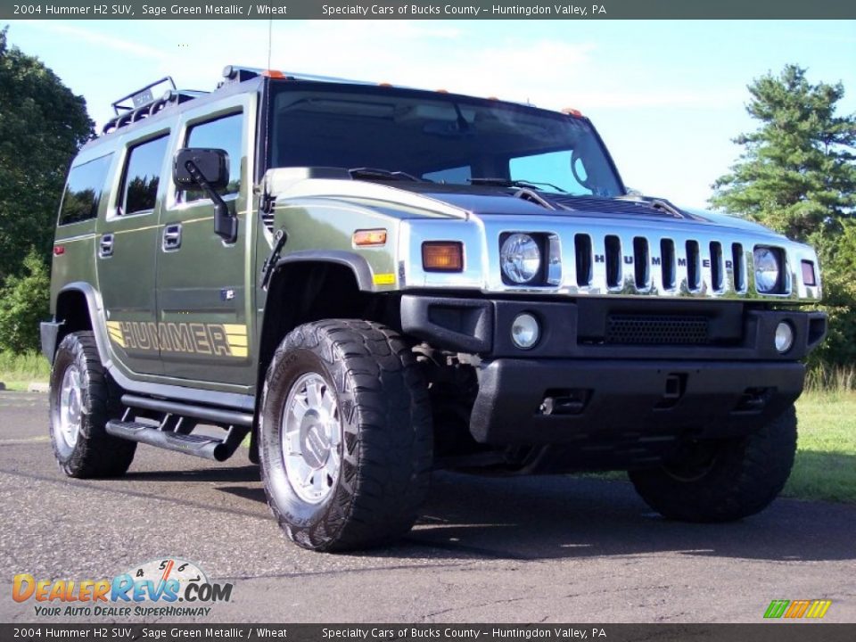 2004 Hummer H2 SUV Sage Green Metallic / Wheat Photo #21