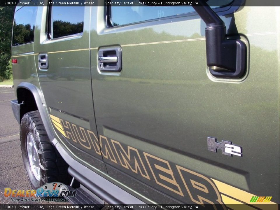 2004 Hummer H2 SUV Sage Green Metallic / Wheat Photo #27