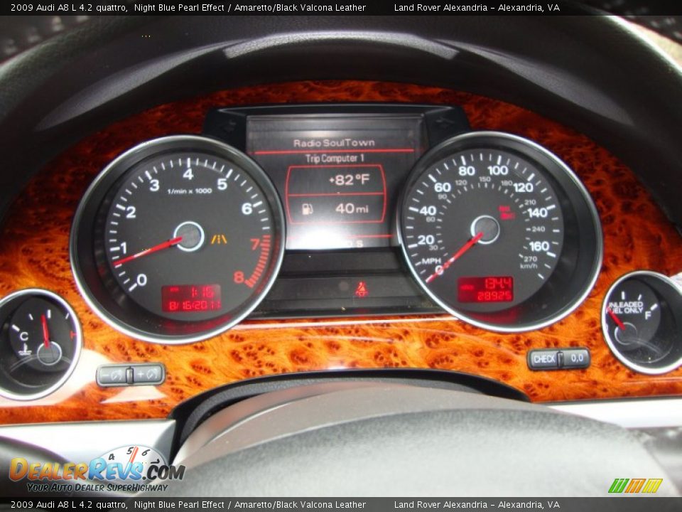 2009 Audi A8 L 4.2 quattro Gauges Photo #28