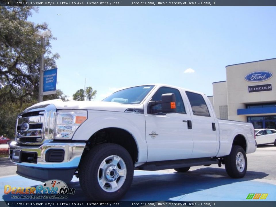 2012 Ford F350 Super Duty XLT Crew Cab 4x4 Oxford White / Steel Photo #1