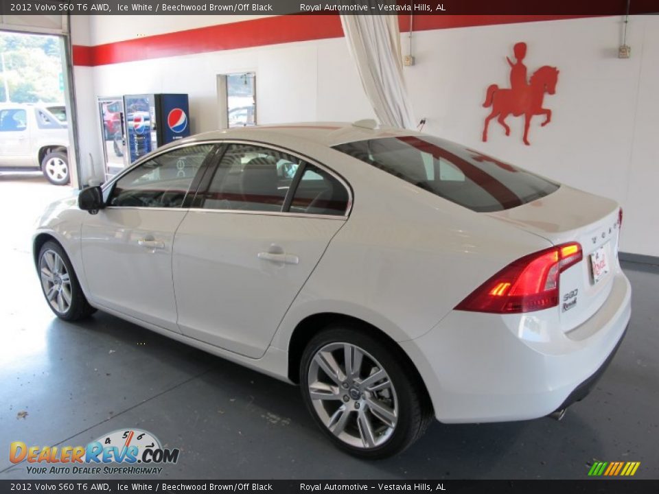 2012 Volvo S60 T6 AWD Ice White / Beechwood Brown/Off Black Photo #2