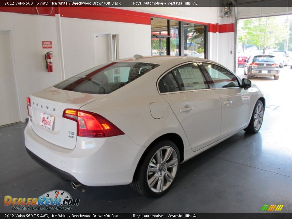 2012 Volvo S60 T6 AWD Ice White / Beechwood Brown/Off Black Photo #4