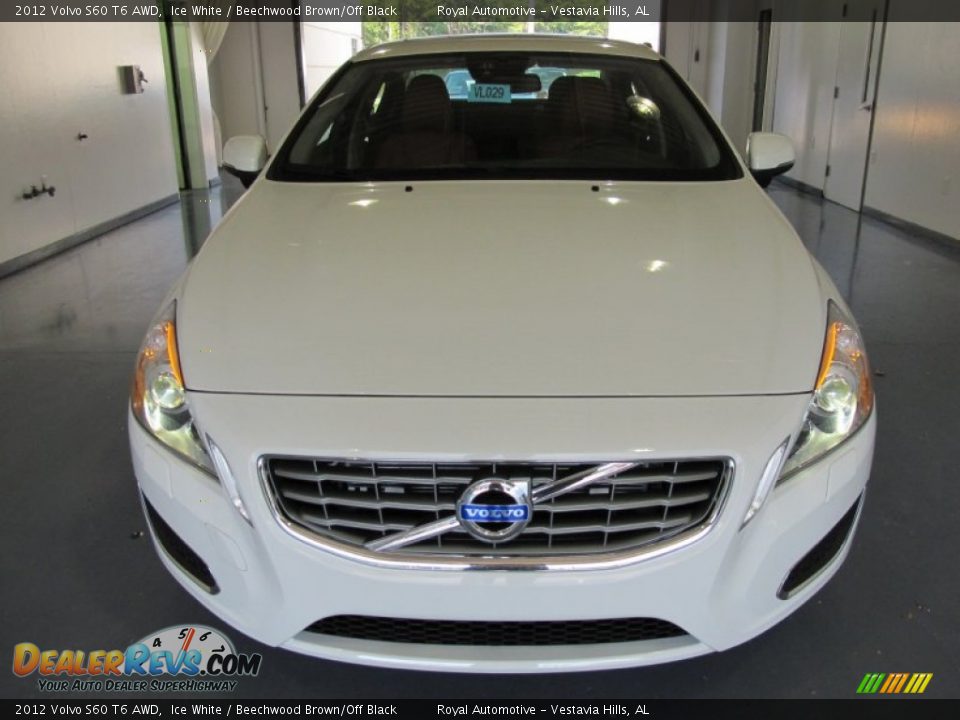 2012 Volvo S60 T6 AWD Ice White / Beechwood Brown/Off Black Photo #6