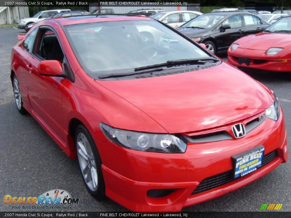 2007 Honda Civic Si Coupe Rallye Red / Black Photo #3