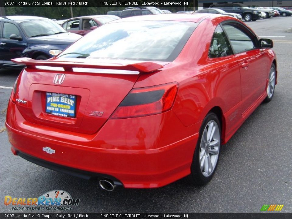 2007 Honda Civic Si Coupe Rallye Red / Black Photo #4