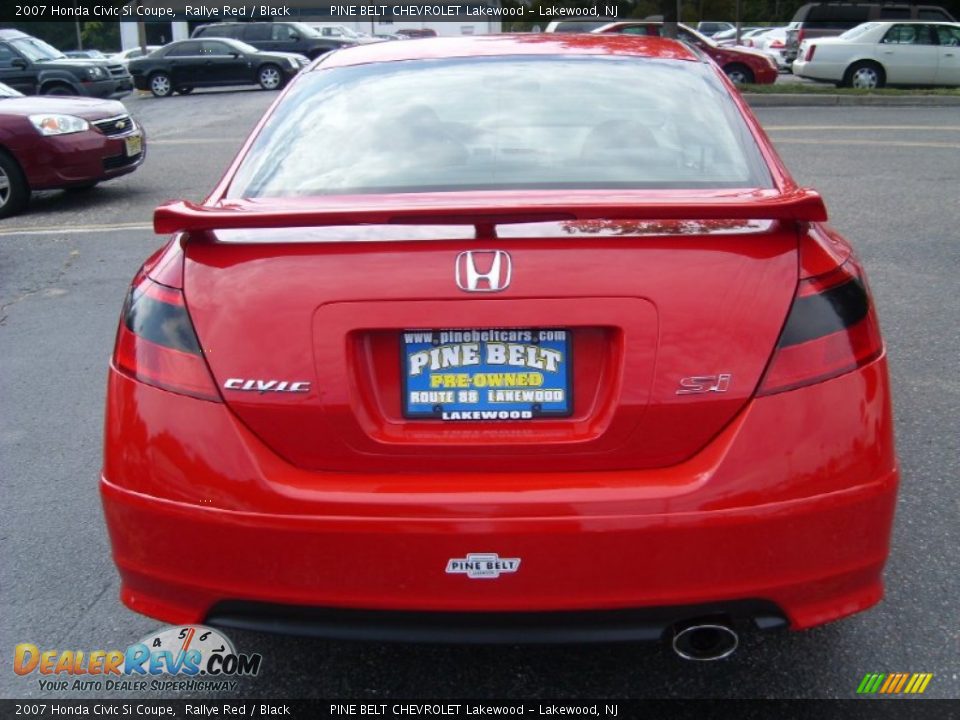 2007 Honda Civic Si Coupe Rallye Red / Black Photo #5