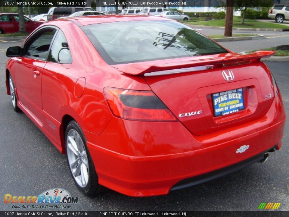 2007 Honda Civic Si Coupe Rallye Red / Black Photo #6