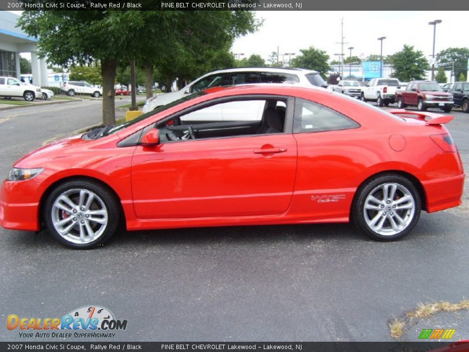 2007 Honda Civic Si Coupe Rallye Red / Black Photo #9