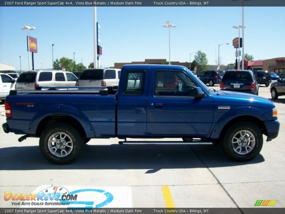 2007 Ford Ranger Sport SuperCab 4x4 Vista Blue Metallic / Medium Dark Flint Photo #5