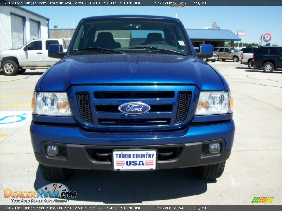 2007 Ford Ranger Sport SuperCab 4x4 Vista Blue Metallic / Medium Dark Flint Photo #6