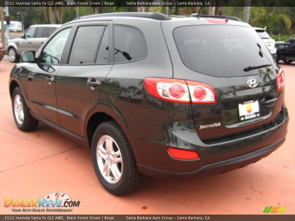 2012 Hyundai Santa Fe GLS AWD Black Forest Green / Beige Photo #3