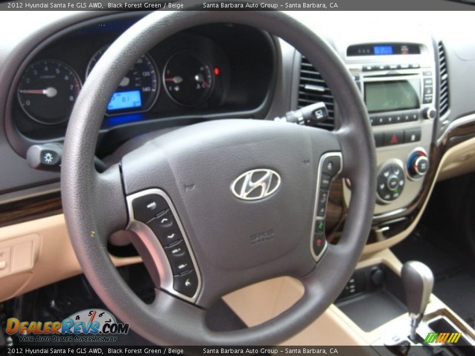 2012 Hyundai Santa Fe GLS AWD Steering Wheel Photo #6