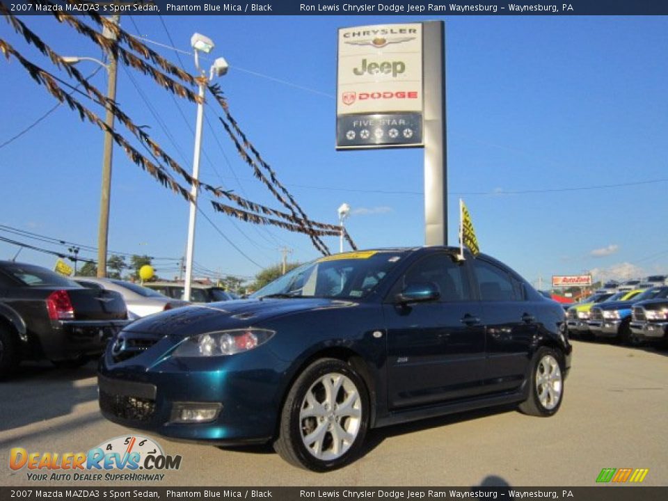 2007 Mazda MAZDA3 s Sport Sedan Phantom Blue Mica / Black Photo #1