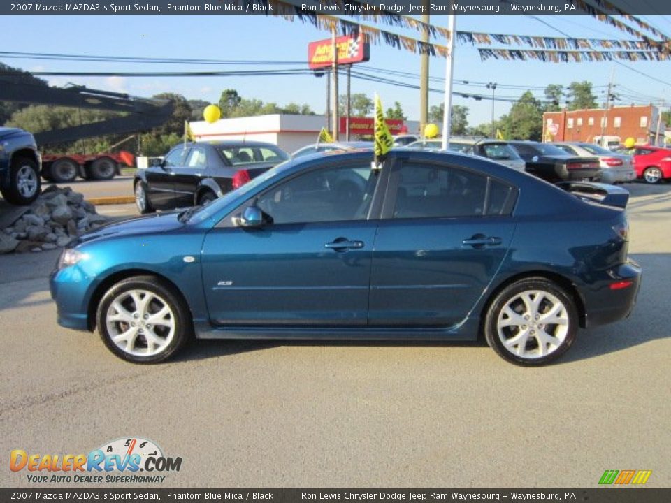 2007 Mazda MAZDA3 s Sport Sedan Phantom Blue Mica / Black Photo #2
