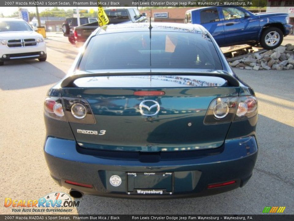 2007 Mazda MAZDA3 s Sport Sedan Phantom Blue Mica / Black Photo #4