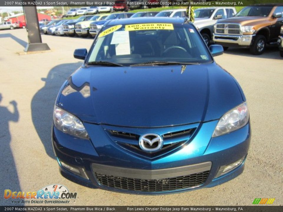 2007 Mazda MAZDA3 s Sport Sedan Phantom Blue Mica / Black Photo #8
