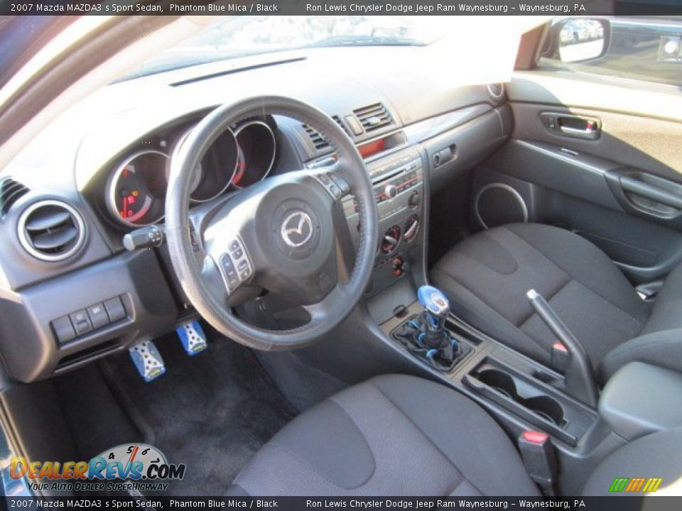 2007 Mazda MAZDA3 s Sport Sedan Phantom Blue Mica / Black Photo #11