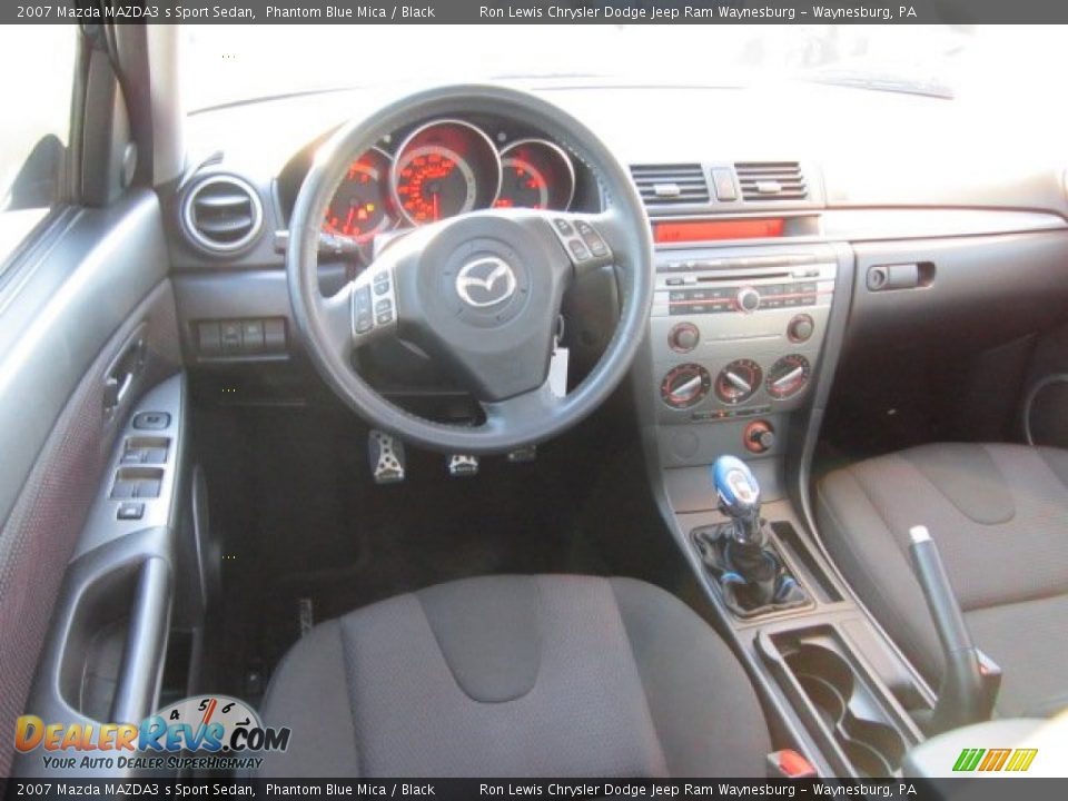 2007 Mazda MAZDA3 s Sport Sedan Phantom Blue Mica / Black Photo #15
