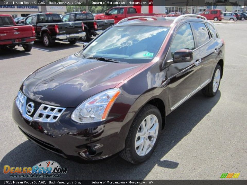 2011 Nissan Rogue SL AWD Black Amethyst / Gray Photo #3