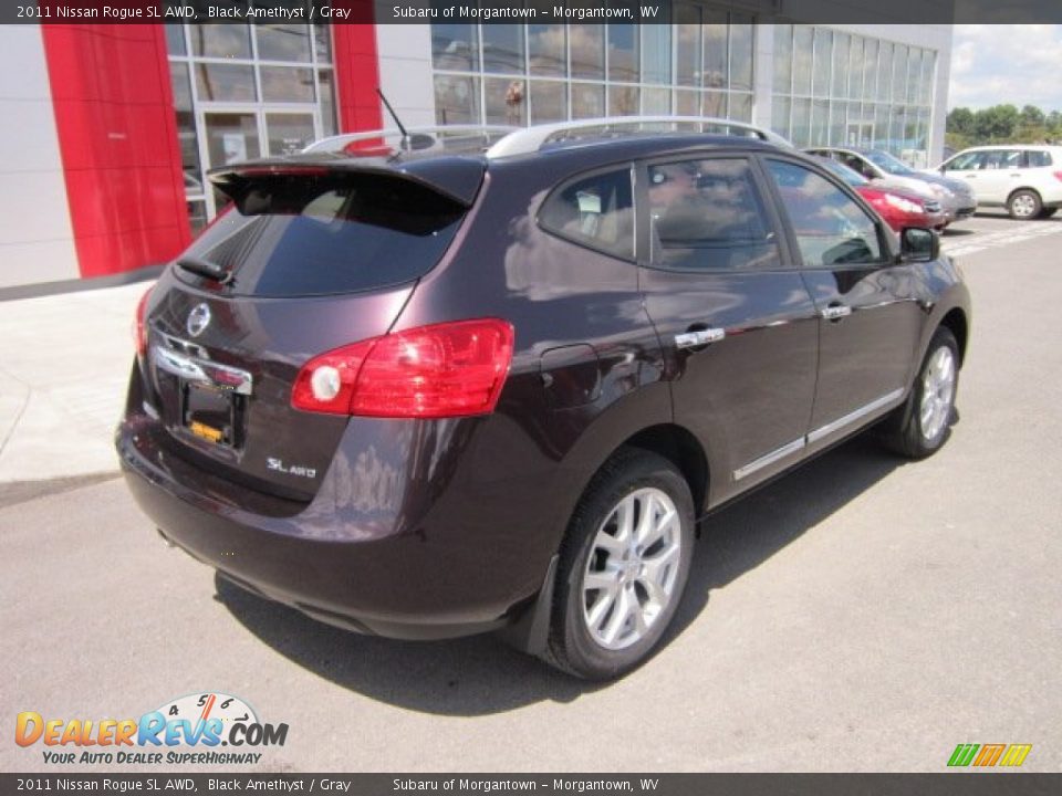 2011 Nissan Rogue SL AWD Black Amethyst / Gray Photo #7