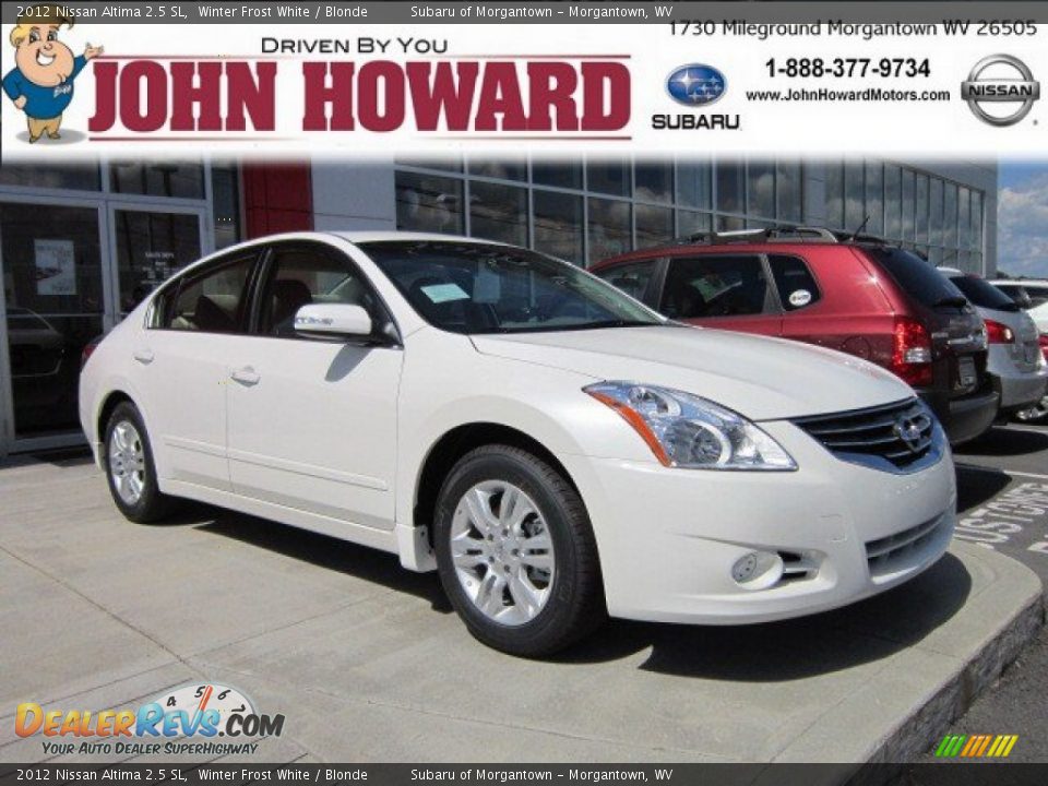 2012 Nissan Altima 2.5 SL Winter Frost White / Blonde Photo #1