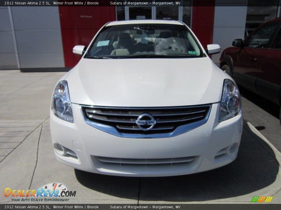 2012 Nissan Altima 2.5 SL Winter Frost White / Blonde Photo #2
