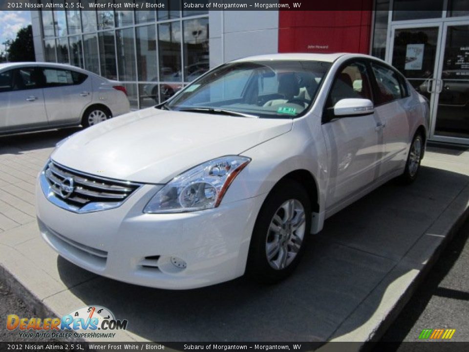 2012 Nissan Altima 2.5 SL Winter Frost White / Blonde Photo #3