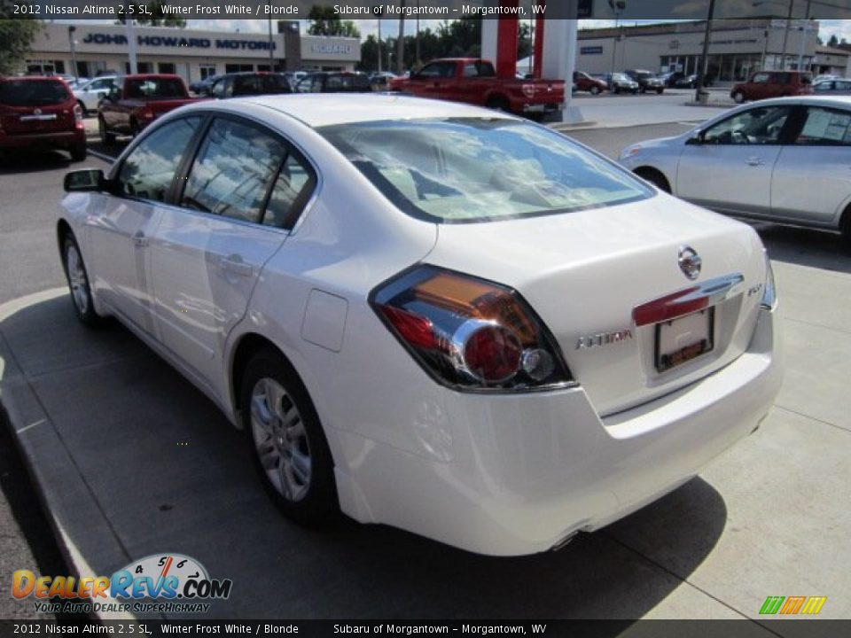 2012 Nissan Altima 2.5 SL Winter Frost White / Blonde Photo #4
