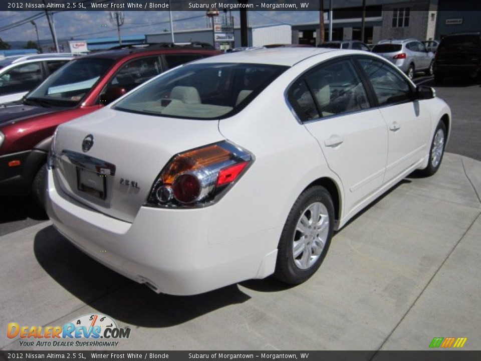 2012 Nissan Altima 2.5 SL Winter Frost White / Blonde Photo #6