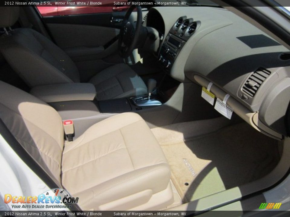 2012 Nissan Altima 2.5 SL Winter Frost White / Blonde Photo #9