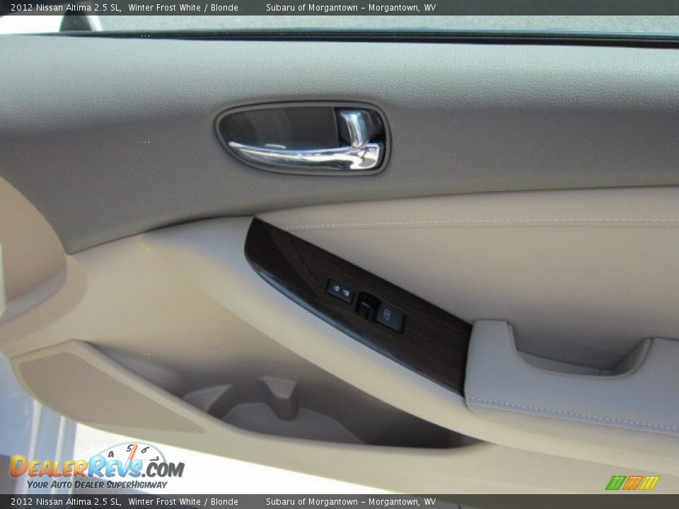 2012 Nissan Altima 2.5 SL Winter Frost White / Blonde Photo #10
