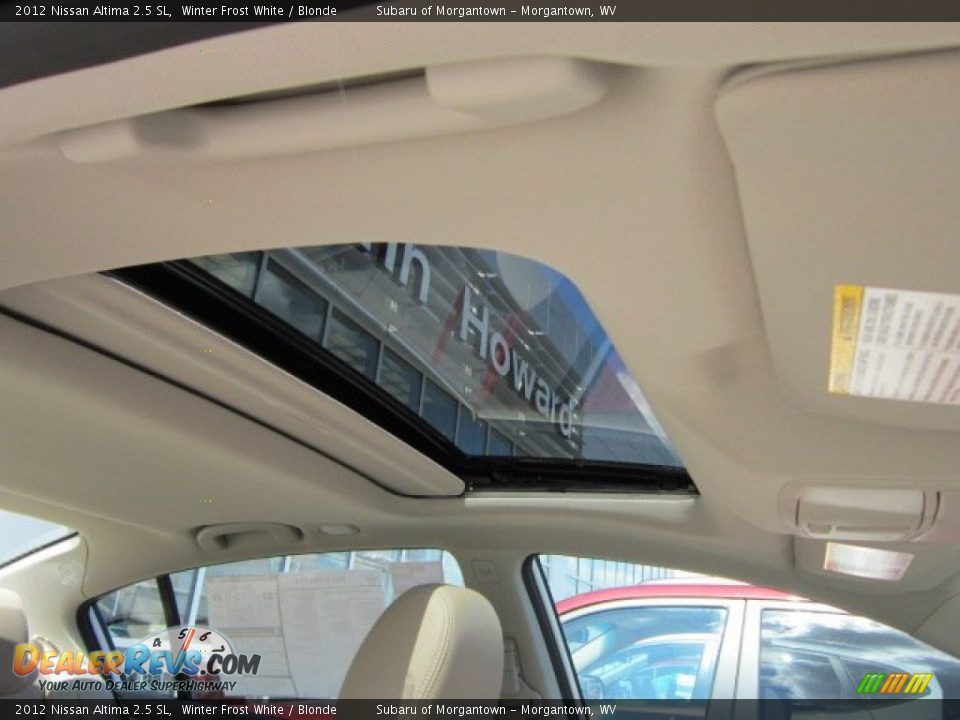 2012 Nissan Altima 2.5 SL Winter Frost White / Blonde Photo #11