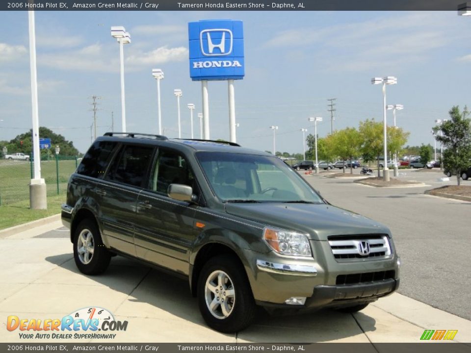 2006 Honda Pilot EX Amazon Green Metallic / Gray Photo #2