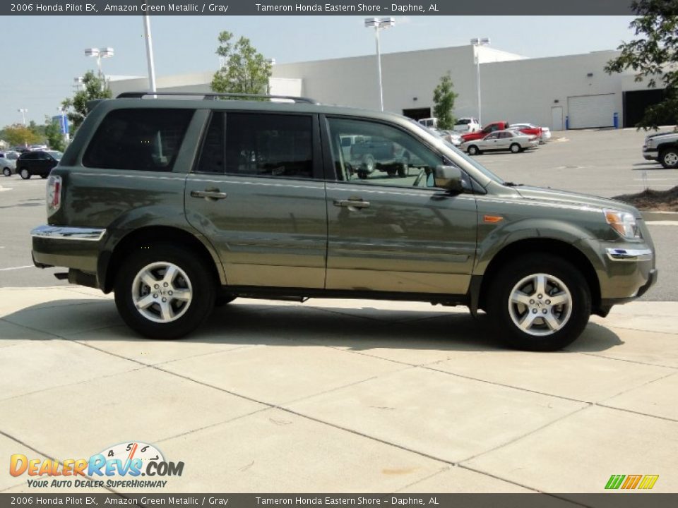 2006 Honda Pilot EX Amazon Green Metallic / Gray Photo #4