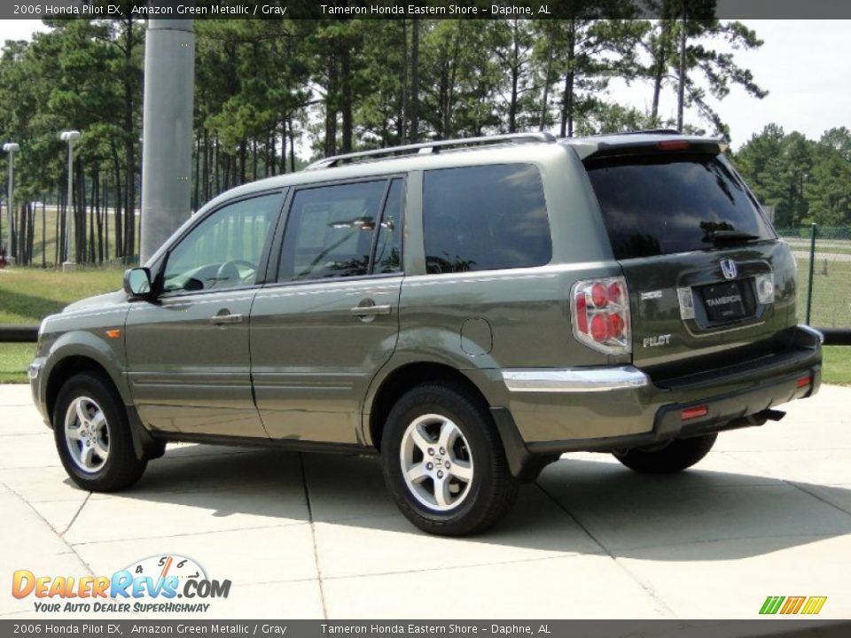 2006 Honda Pilot EX Amazon Green Metallic / Gray Photo #6