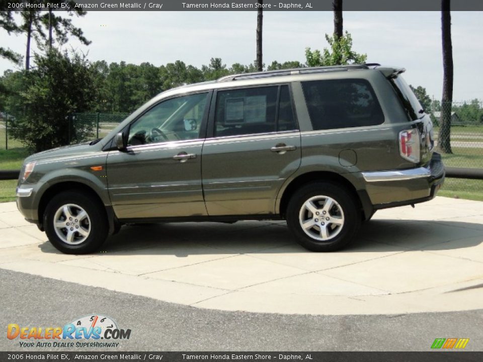 2006 Honda Pilot EX Amazon Green Metallic / Gray Photo #7