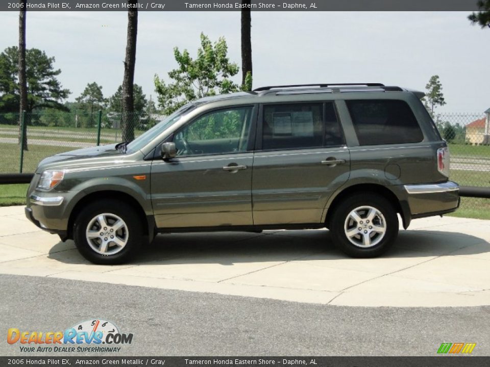 2006 Honda Pilot EX Amazon Green Metallic / Gray Photo #8
