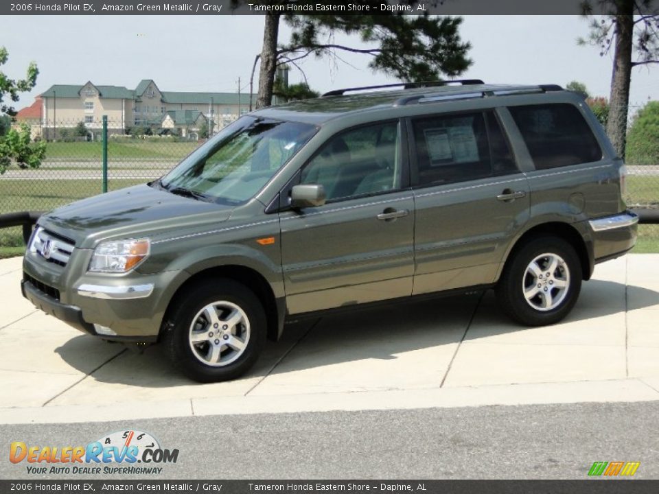 2006 Honda Pilot EX Amazon Green Metallic / Gray Photo #9