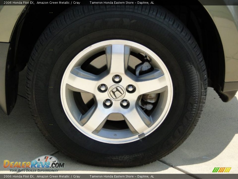 2006 Honda Pilot EX Amazon Green Metallic / Gray Photo #16
