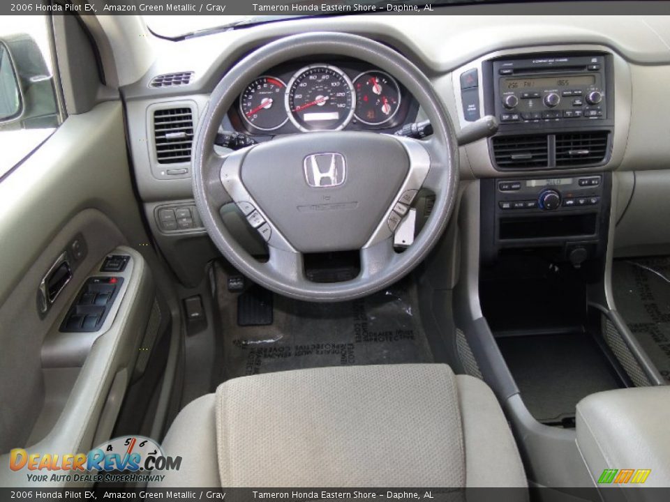 2006 Honda Pilot EX Amazon Green Metallic / Gray Photo #25