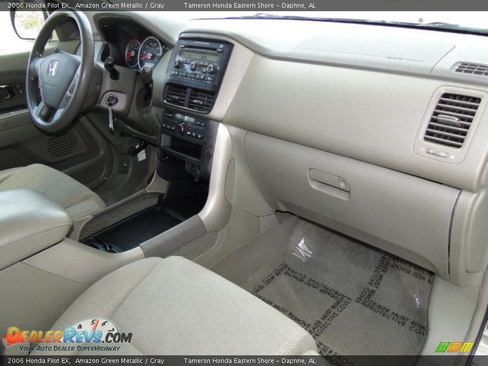 2006 Honda Pilot EX Amazon Green Metallic / Gray Photo #28