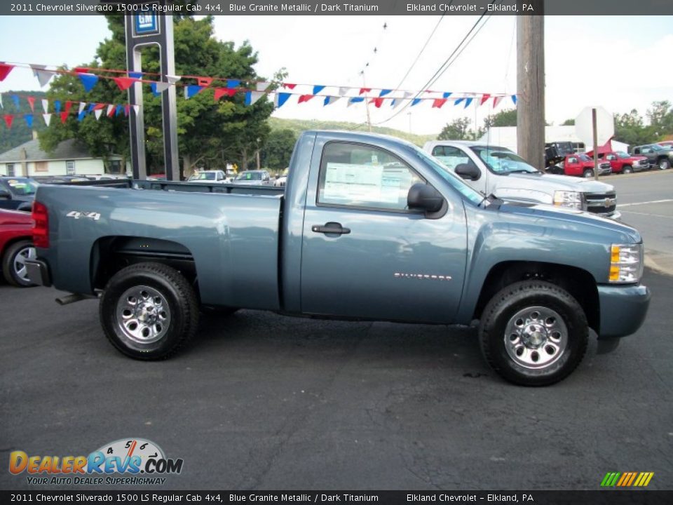 2011 Chevrolet Silverado 1500 LS Regular Cab 4x4 Blue Granite Metallic / Dark Titanium Photo #1